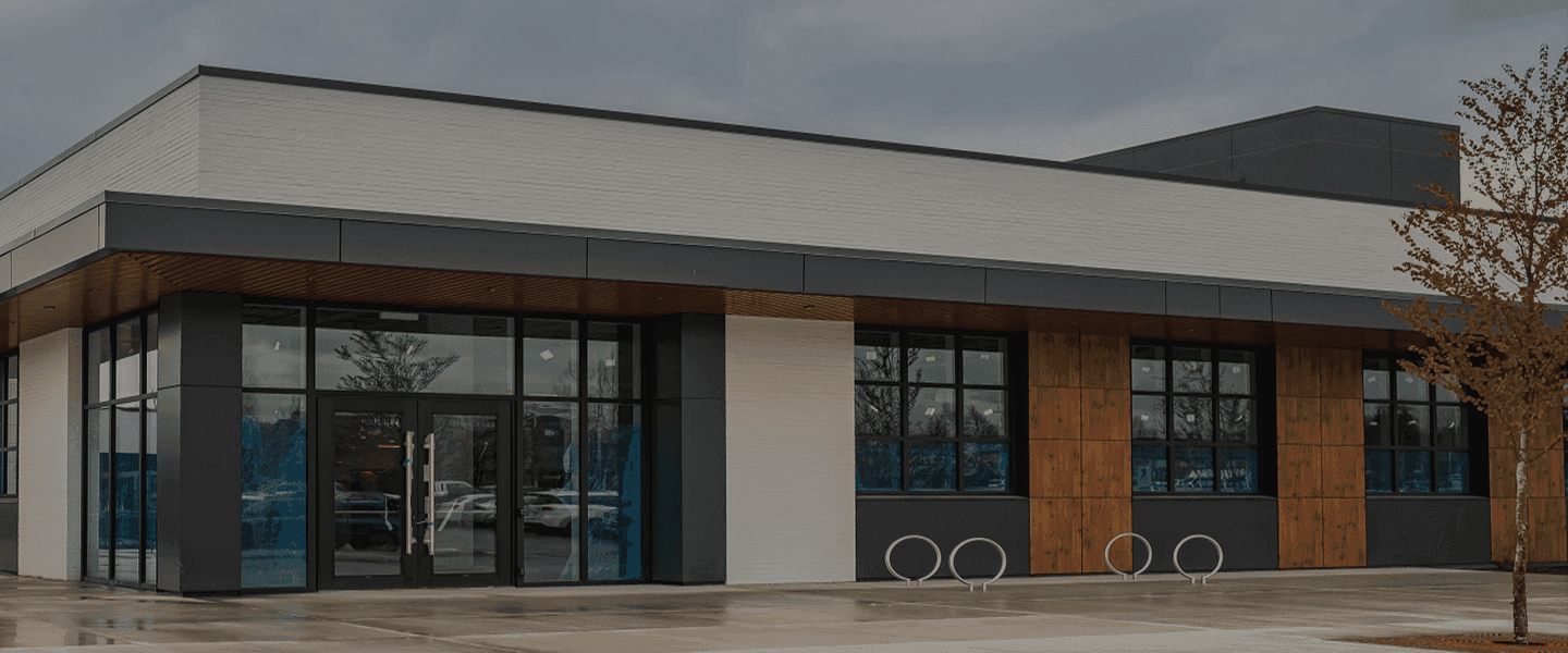 A commercial retail store building