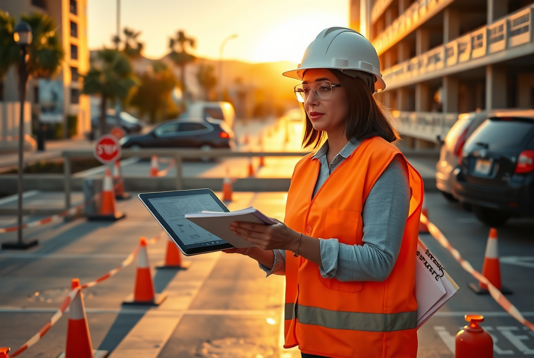 Structural engineer conducting soft-story seismic analysis on a multi-family apartment building in Burbank California